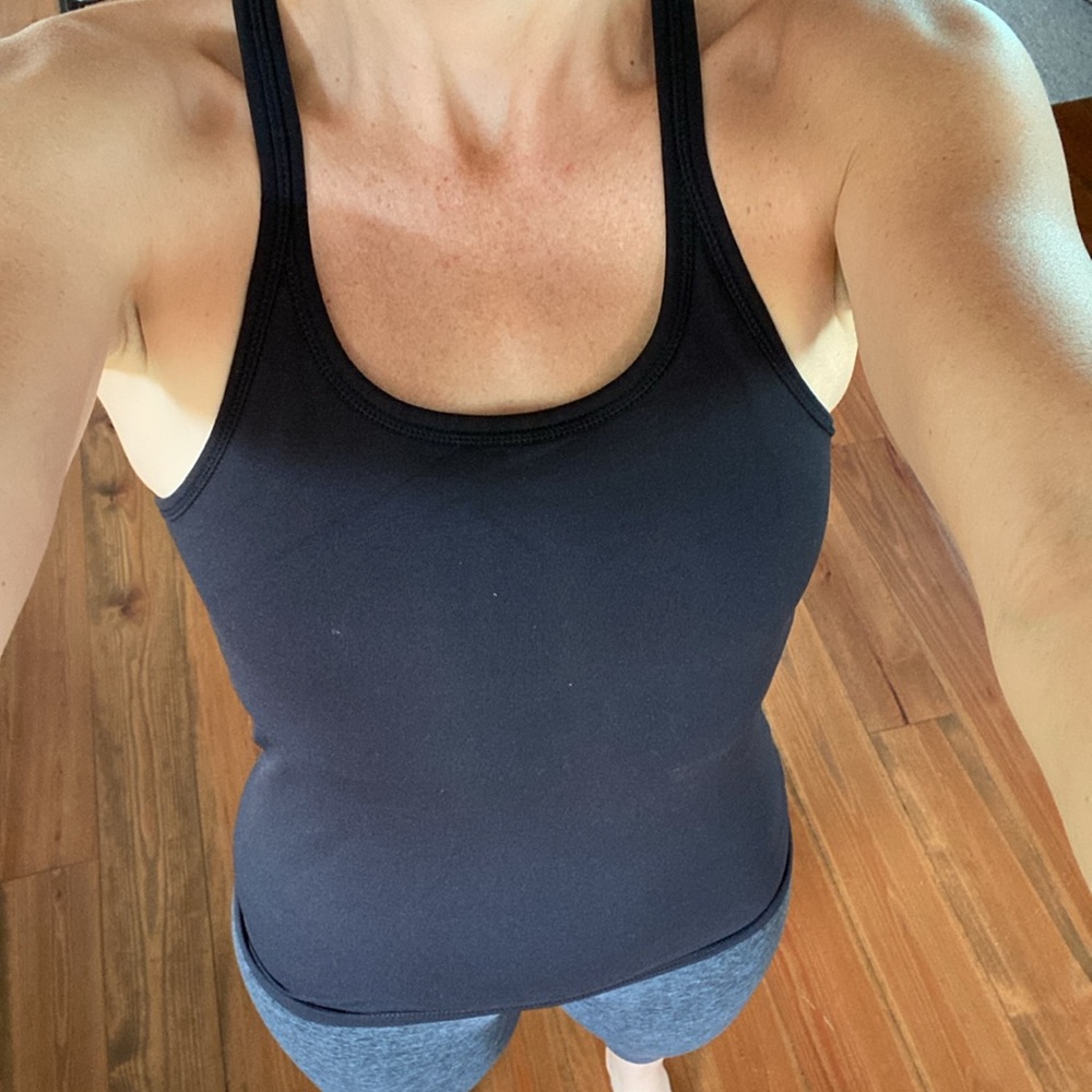 Long Black Workout Tank